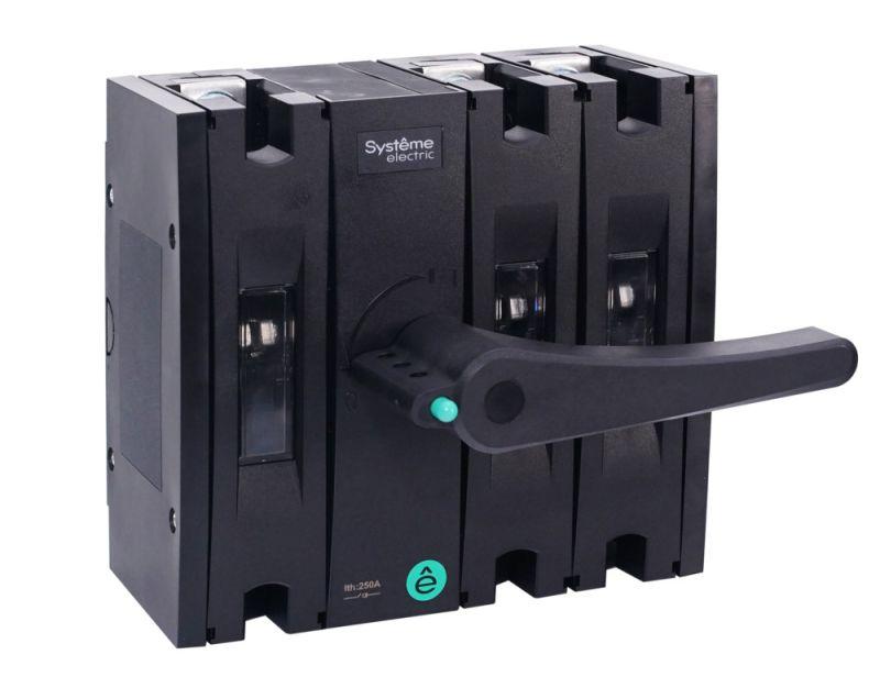 Выключатель-разъединитель SYSTEMEPACT SD250 3п 200А рукоятка фронт. центр (зак. отдельно) SE SSD02503MF0200