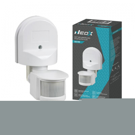 Датчик движения инфракрасный ДД 08Б 1200Вт 180град. 12м IP44 бел. NEOX 4690612053325