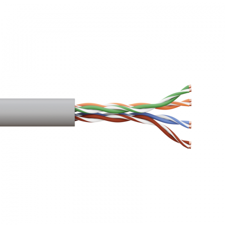 Кабель витая пара U/UTP кат.5E 4 пары solid PVC сер. TERACOM EKF TRC-5EUTP-04PVC-GY-IN3
