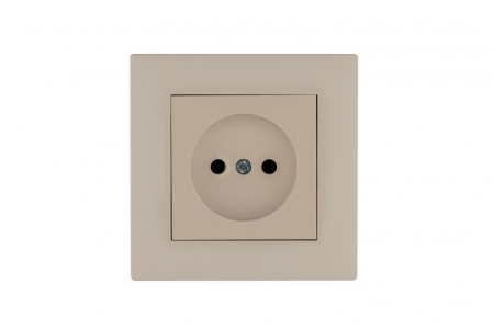 Розетка 1-м Karea RIZZ без заземл. крем Makel 88010022