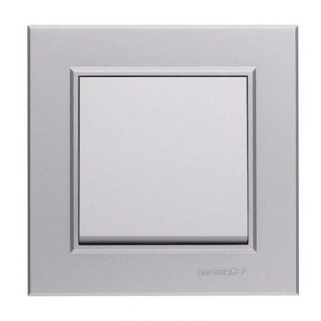 Выключатель 1-кл. СП Karea 10А IP20 сереб. Makel 56065001