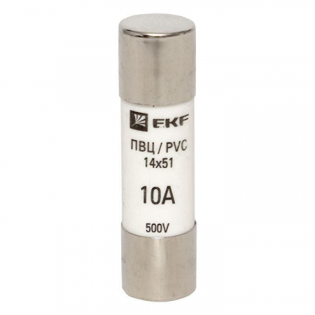 Вставка плавкая цилиндрическая ПВЦ 14х51 10А EKF pvc-14x51-10