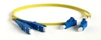 Патч-корд FC-D2-9-LC/UR-SC/UR-H-1M-LSZH-YL волоконно-оптический (шнур) SM 9/125 (OS2) LC/UPC-SC/UPC duplex LSZH 1м Hyperline 28387