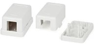 Корпус настен. розетки SBB1-1-WH для установки 1-ой вставки типа Keystone Jack бел. Hyperline 15415